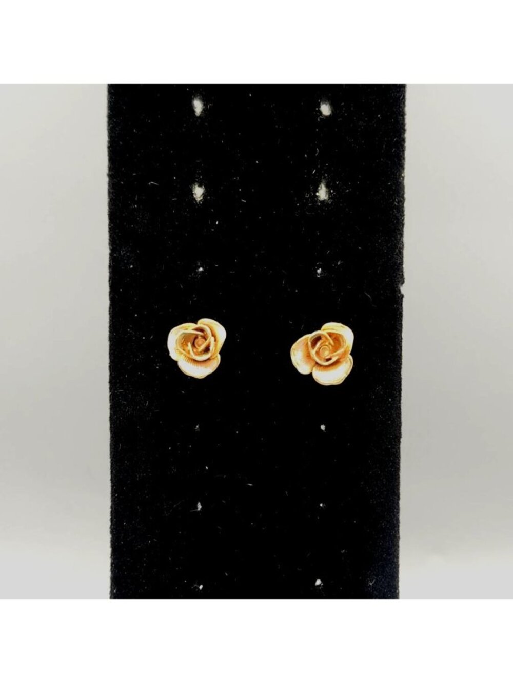 Gold Rose Stud Earrings With Post Back Design - Elegant Floral Jewelry For Women